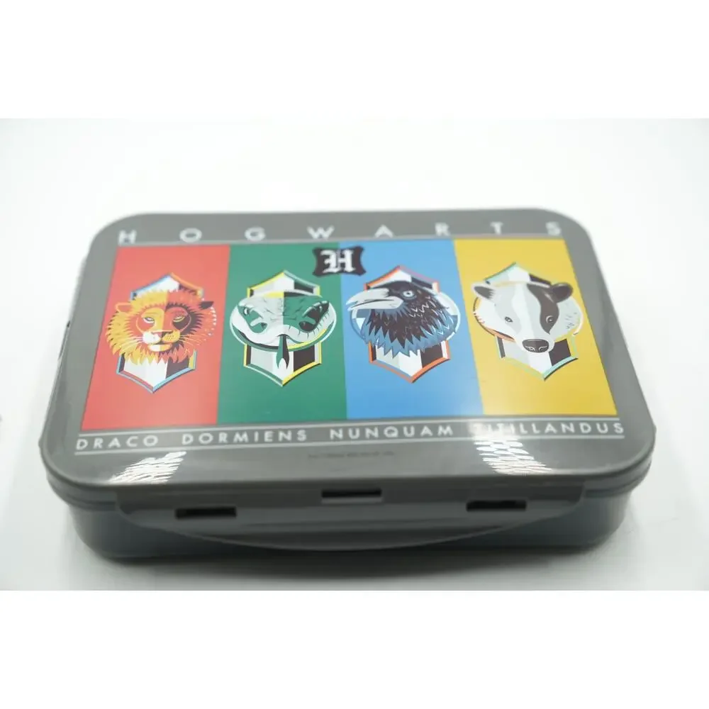 Zak Designs Harry Potter Hogwarts Bento Lunch Box Gray 4-Compartment‎ Used